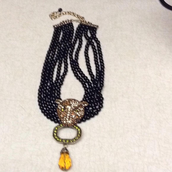 HEIDI DAUS CRYSTAL EMBELLISHED LIONS HEAD NECKLACE - Picture 4 of 4